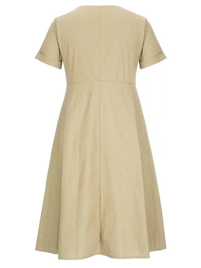 Women's Casual Dress Cotton Linen Dress A Line Dress Maxi long Dress ...