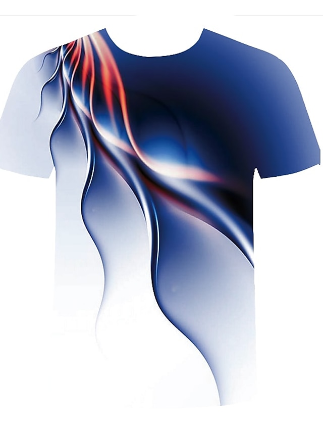 Mens Graphic Abstract T Shirt Tee Short Sleeve T Shirt 3d Print Round