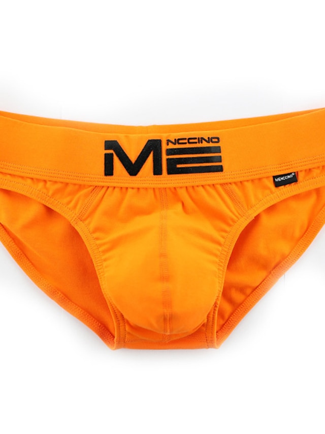  Homme 3 pièces / paquet Slips Slip 95% coton Lavable Confortable Lettre Taille Basse Jaune Bleu Océan