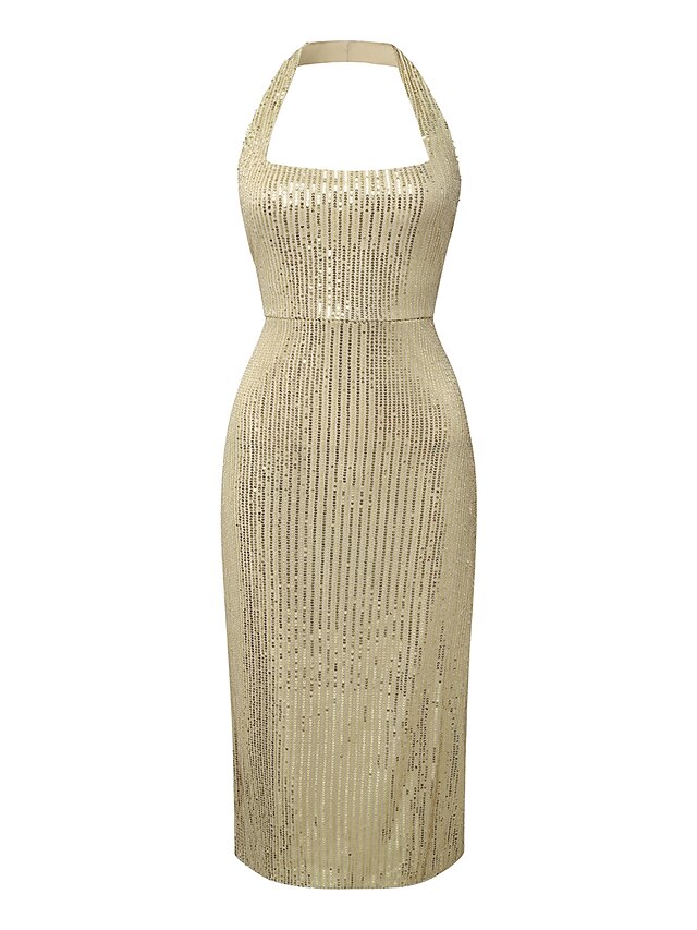 Women's Gold Sequin Dress Gold Dress Prom Dress Party Dress Sparkly ...