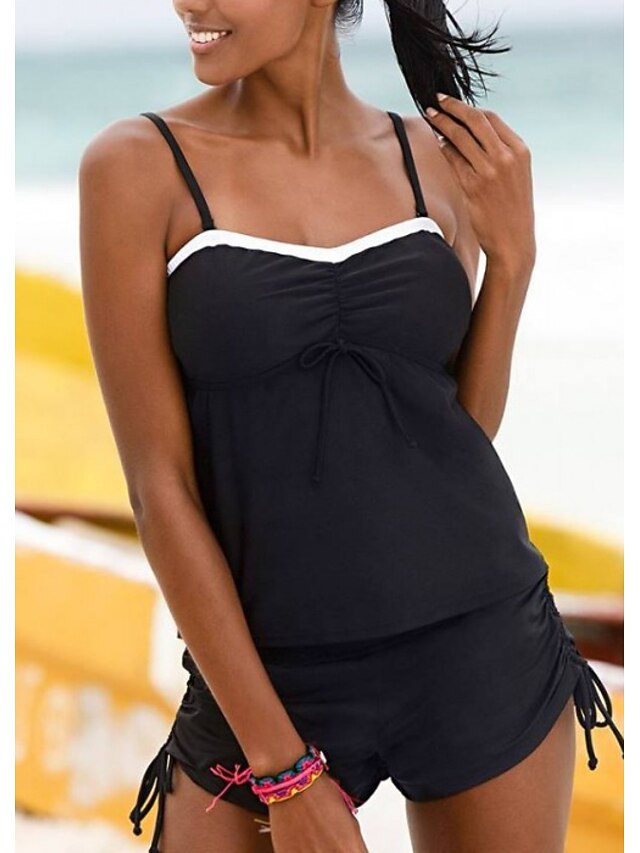 Damskie Stroje kąpielowe Tankini 2 szt Normalny Kostium kąpielowy