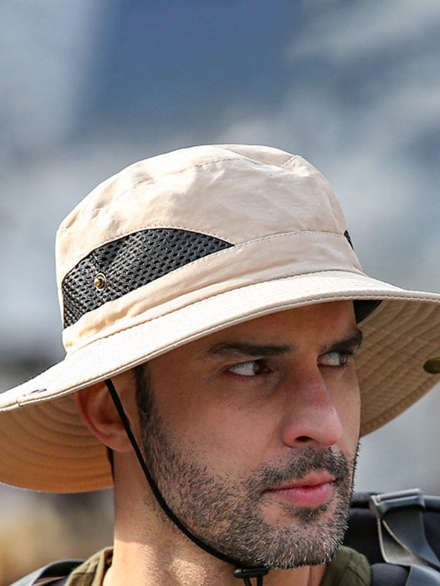 Men's Bucket Hat Sun Hat Fishing Hat Boonie hat Hiking Hat Black Navy