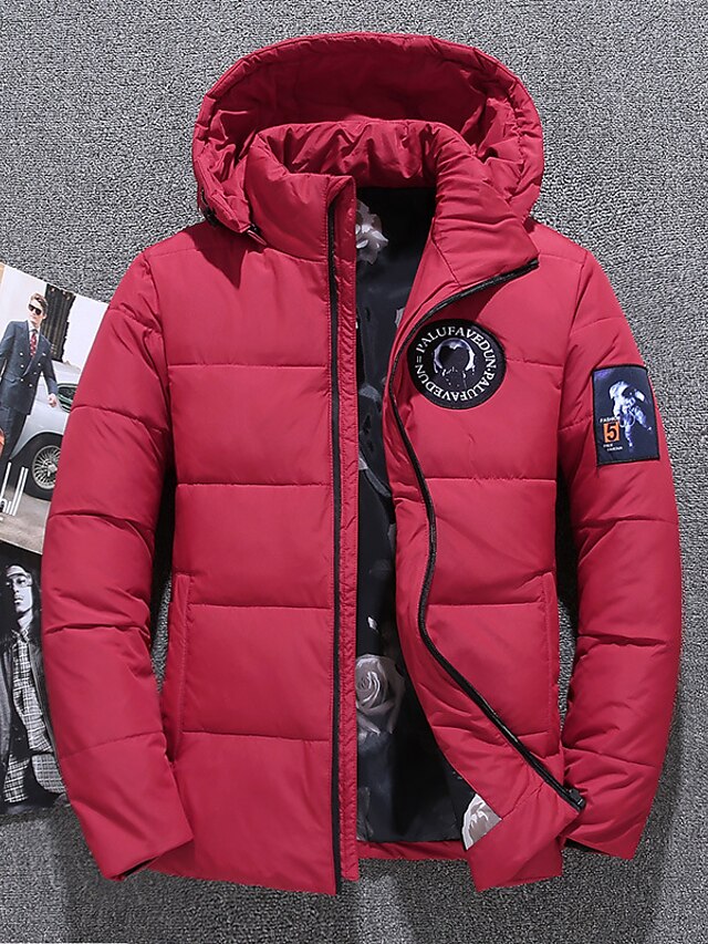 Men's Winter Coat Winter Jacket Down Jacket Cardigan Zipper Pocket