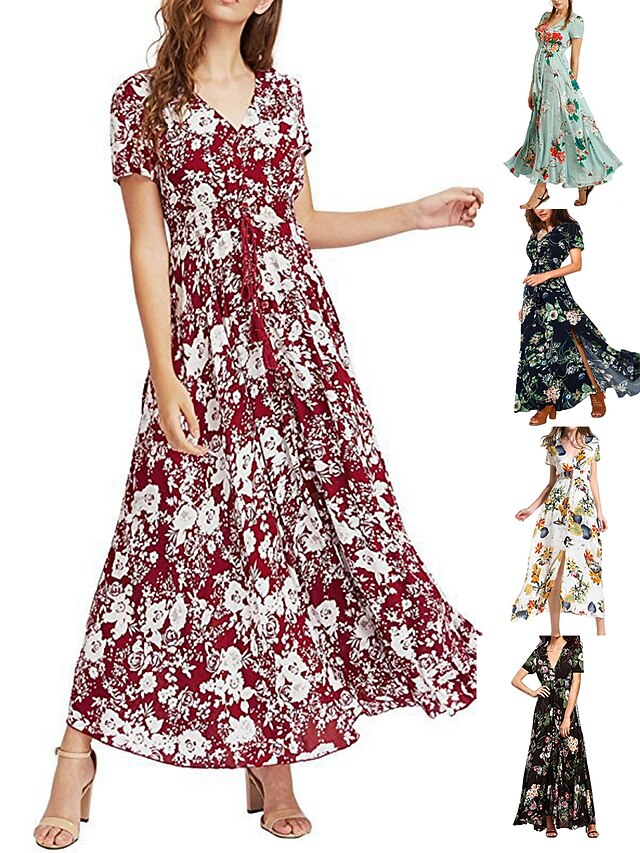 Women's Long Dress Maxi Dress Casual Dress Swing Dress Print Dress