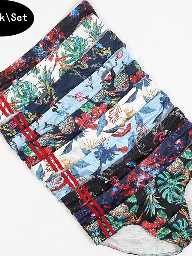 Boys Briefs 3 Per Pack White 100% Cotton Short 3 Boy's Briefs In A Pack Underwear Cotton Blend White W/Prints Size ( M Hanes White Briefs