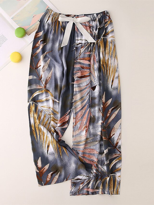 Women's Loungewear Pants Graphic Prints Leaves Simple Casual Comfort