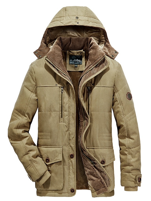 Men's Winter Coat Winter Jacket Sherpa Jacket Pocket Daily Wear ...