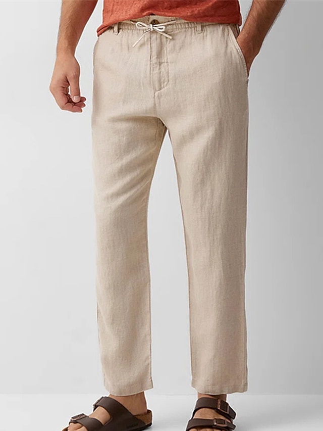 Short Relaxed Fit en lin mélangé - Beige foncé - HOMME | H&M FR