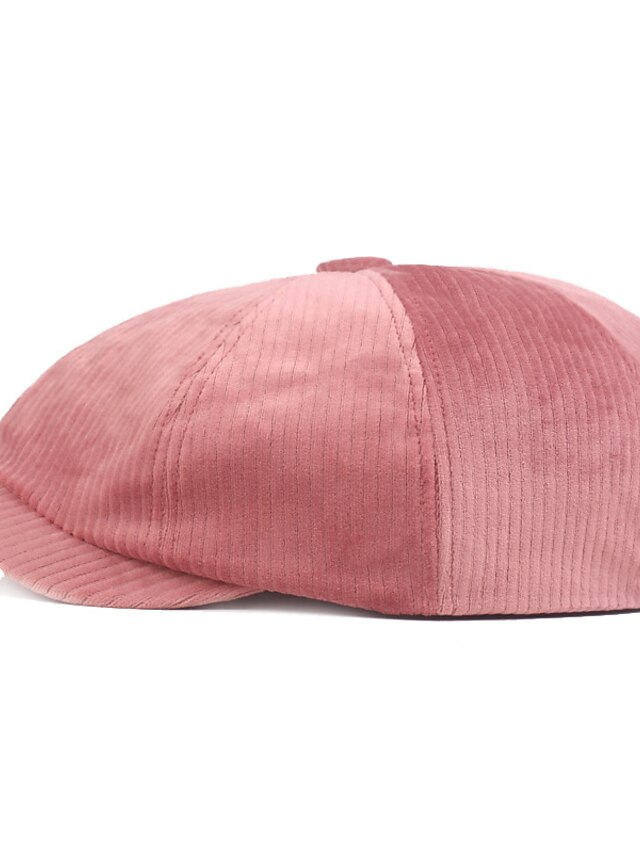 Men's Beret Hat Newsboy Hat Pink Beige Cotton Streetwear Stylish 1920s