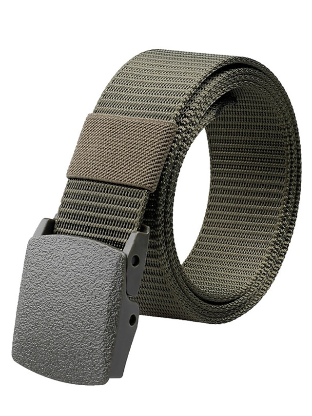 Men's Belt Tactical Belt Nylon Web Work Belt Black Red Straw Military ...