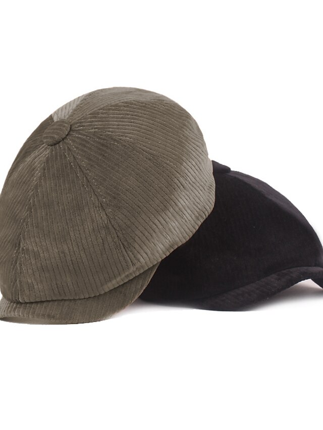 Men's Beret Hat Newsboy Hat Pink Beige Cotton Streetwear Stylish 1920s