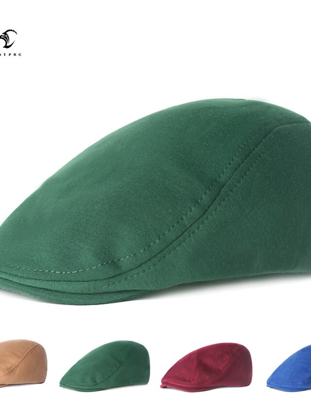 Men's Flat Cap Black White Cotton Streetwear Stylish 1920s Fashion