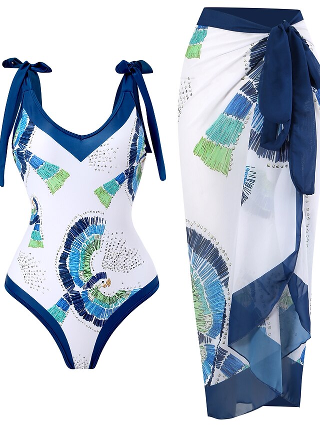 Women's Swimwear Tankini 2 Piece Normal Swimsuit 2 Piece Printing ...