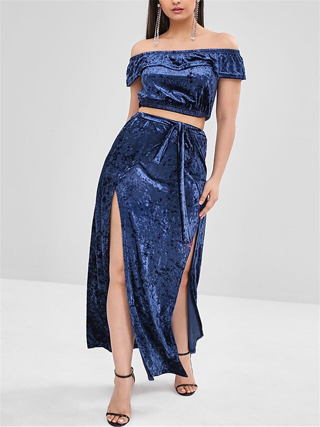 Women's Two Piece Dress Set Two Piece Dress Skirt Set Party Date Active