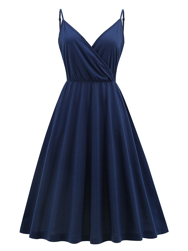 Women's Casual Romantic Vintage Dress Midi Dress Daily Holiday Backless