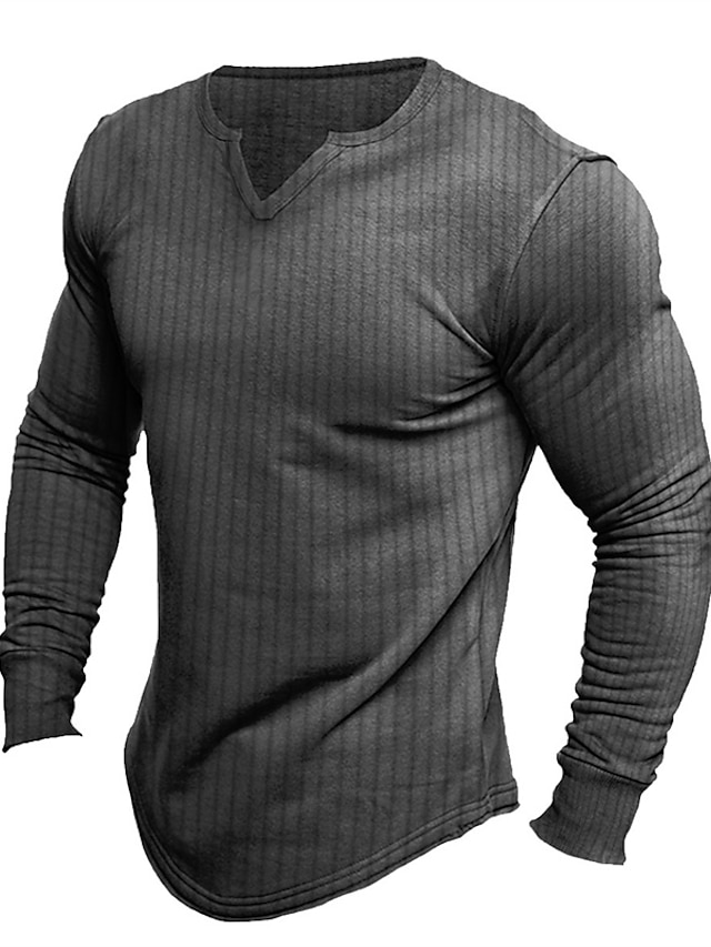  Hombre Camiseta camisa fresca Plano Escote en Pico Calle Vacaciones Mangas cortas Ropa Design Básico Contemporáneo moderno