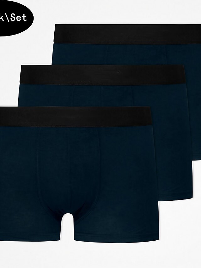 Men's 3 Pack Boxer Briefs Underwear Brief Underwear Boxer Shorts Cotton