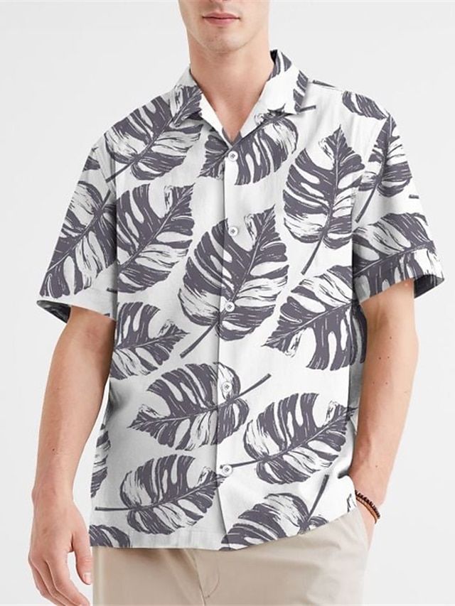 Chemise Hawaïenne Homme - Imprimé Floral Tropical - Manches Courtes, Légère - Pour Plage, Vacances, été