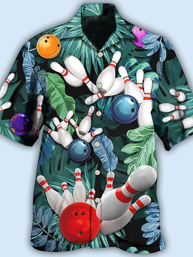 Bowling Playoffs Men's Bamboo Viscose/Organic Cotton Short Sleeve Graphic T-Shirt main image 1