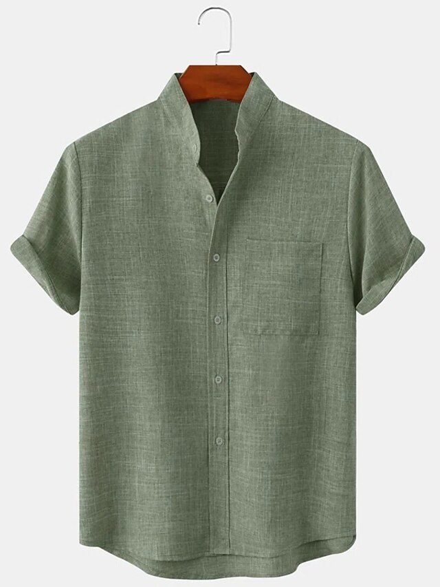 TARAINYA Henley T-Shirt Uomo Cotone Manica Corta Maglietta Tinta