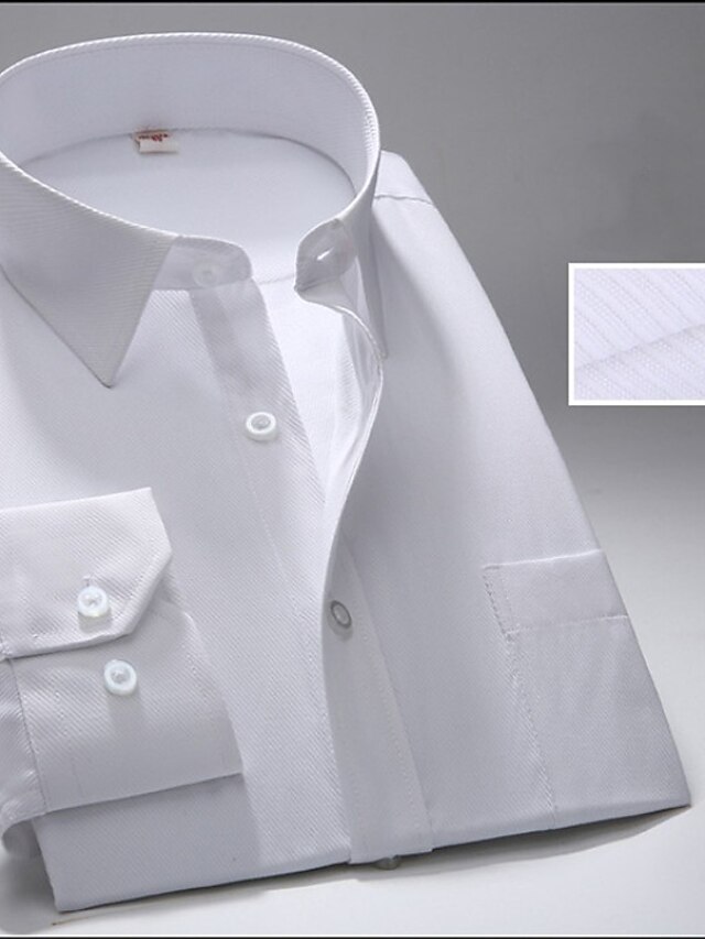 Men's Shirt Dress Shirt Twill Cotton Classic Collar Maroon White Pink