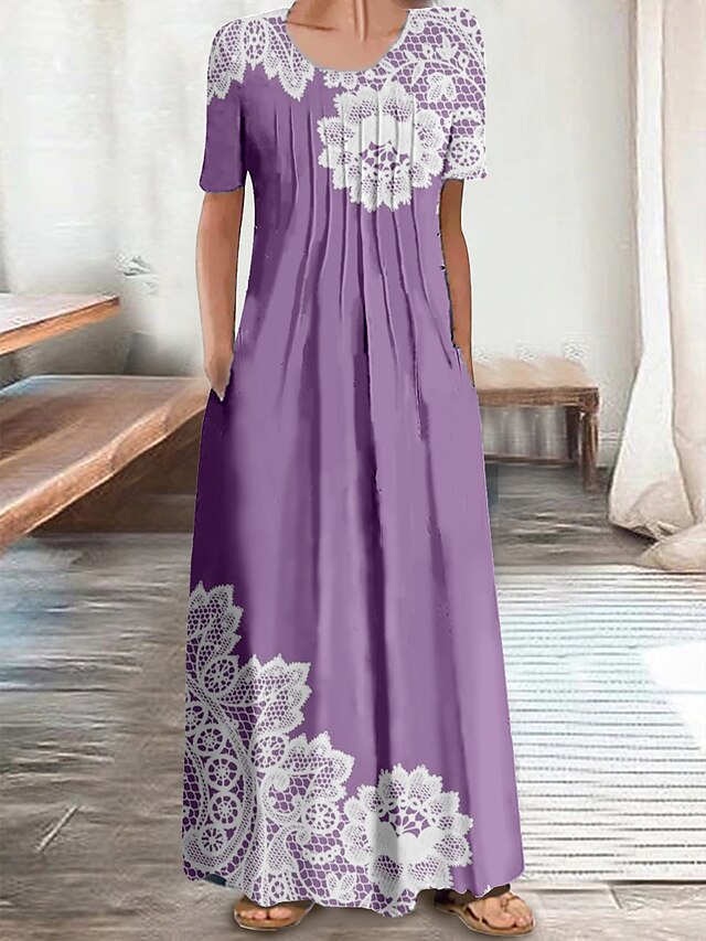 Women's Long Dress Maxi Dress Casual Dress Print Dress Graphic Fashion ...