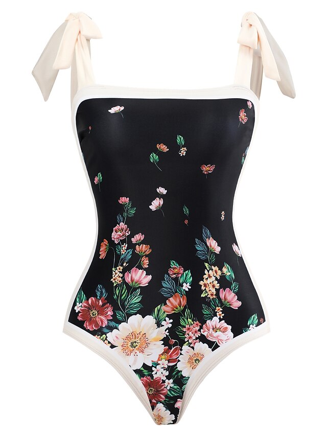 Women's Swimwear One Piece 2 Piece Normal Swimsuit Printing Floral ...