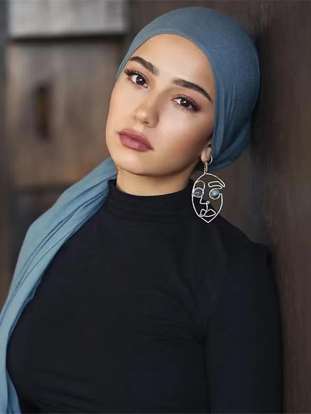  180x80 см модальный хлопковый трикотаж хиджаб шарф женский мусульманский платок однотонный мягкий исламский тюрбан резинка для волос повязка на голову арабские шарфы оголовье