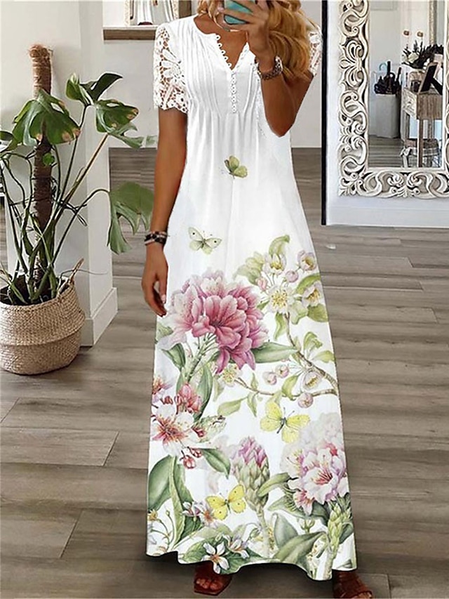 Women's Long Dress Maxi Dress Casual Dress Summer Dress Print Dress ...