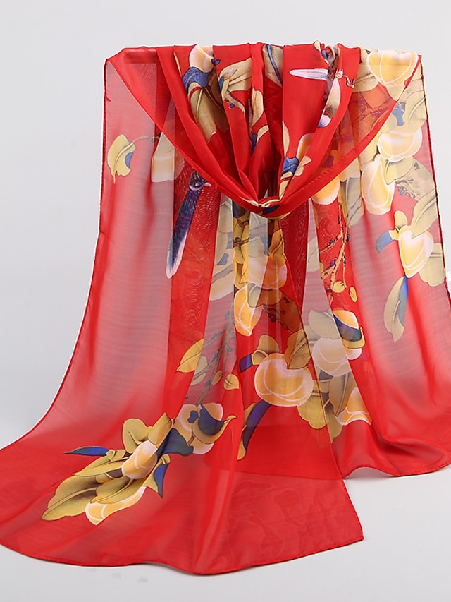  шифоновый шарф Lady magpie primrose длинный шелковый шарф