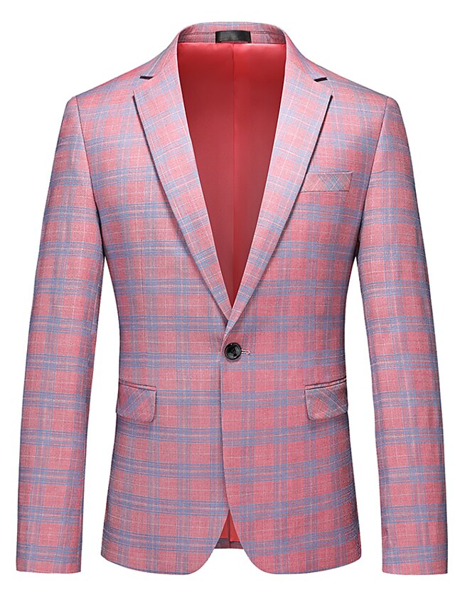 Men's Tailored Fit Single Breasted One-Button Printed Party Jacket main image 1