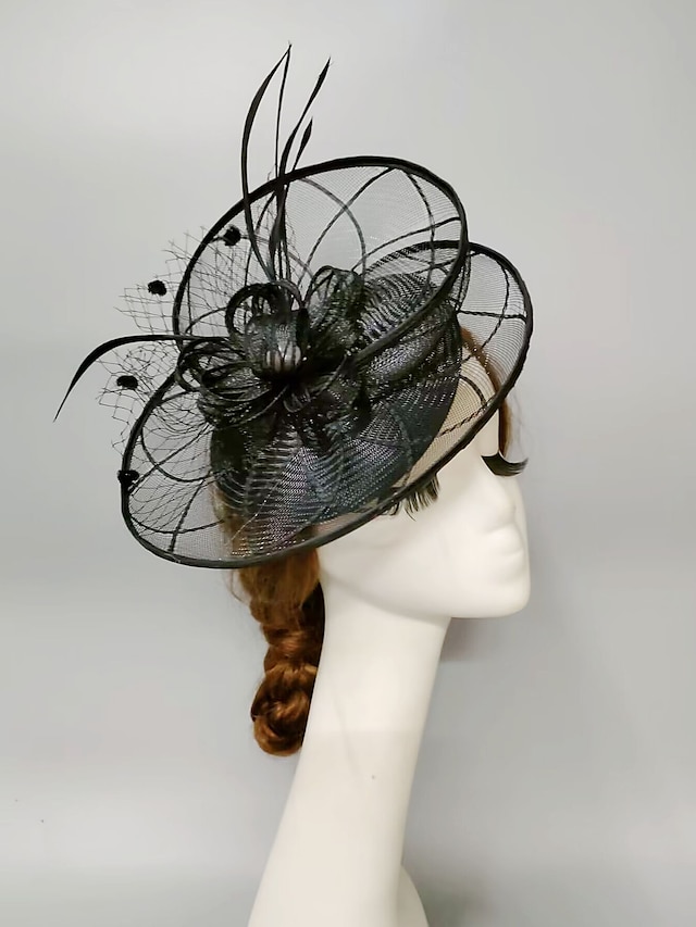  fascinators kentucky derby klobouk pokrývka hlavy pokrývka hlavy perla peří závoj klobouk svatební dámy den koktejl královský astcot s perlou perlou pokrývka hlavy pokrývka hlavy