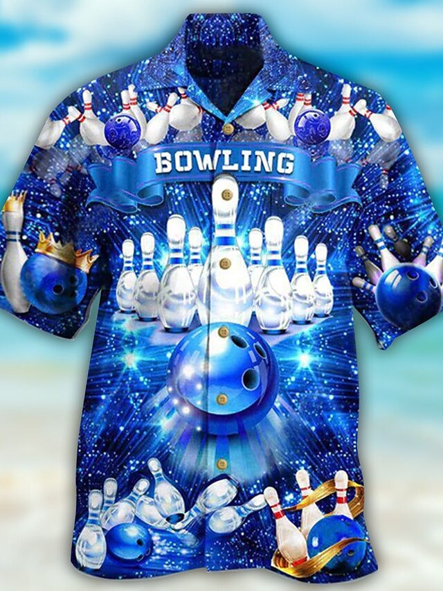Bowling Playoffs Men's Bamboo Viscose/Organic Cotton Short Sleeve Graphic T-Shirt