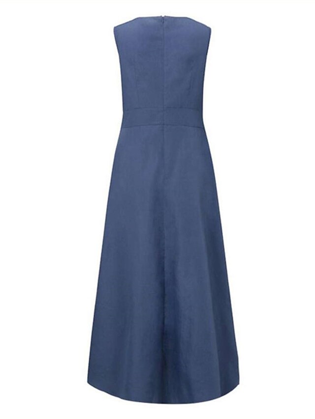 Women's Denim Dress Casual Dress Swing Dress Maxi long Dress Denim ...