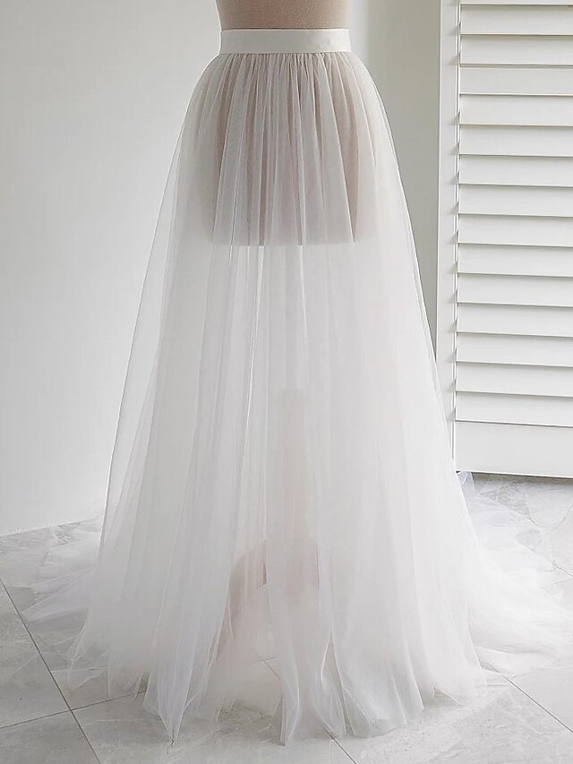  Casual Wedding Dresses A-Line Separates Separates Court Train Tulle Bridal Skirts Bridal Gowns With Solid Color 2024