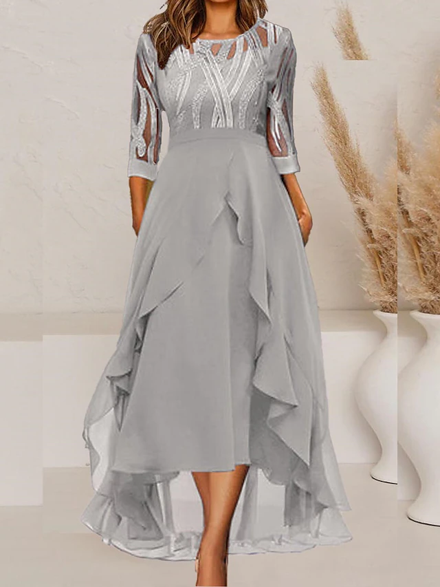 Women‘s Wedding Guest Dress Party Dress Semi Formal Dress Midi Dress ...