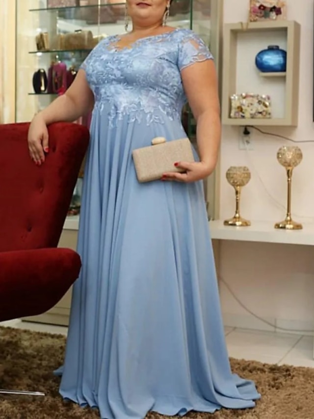 A-Line Bridesmaid Dress Square Neck Long Sleeve Elegant Sweep / Brush Train Chiffon with Split Front / Ruching