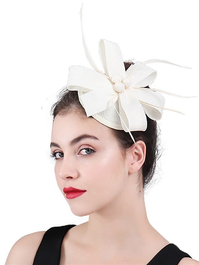 Fascinators Polyester Wedding Kentucky Derby Elegant Retro With Feather