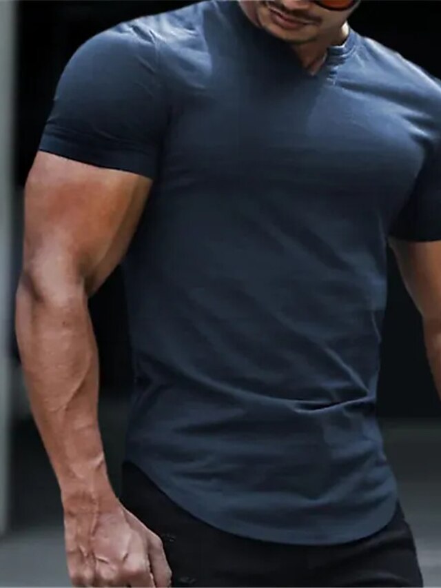 T-shirt à Col Montant Homme Manches Courtes - Matière Respirante (polycoton), Coupe Slim, Sans Marque - Neuf Sans étiquettes