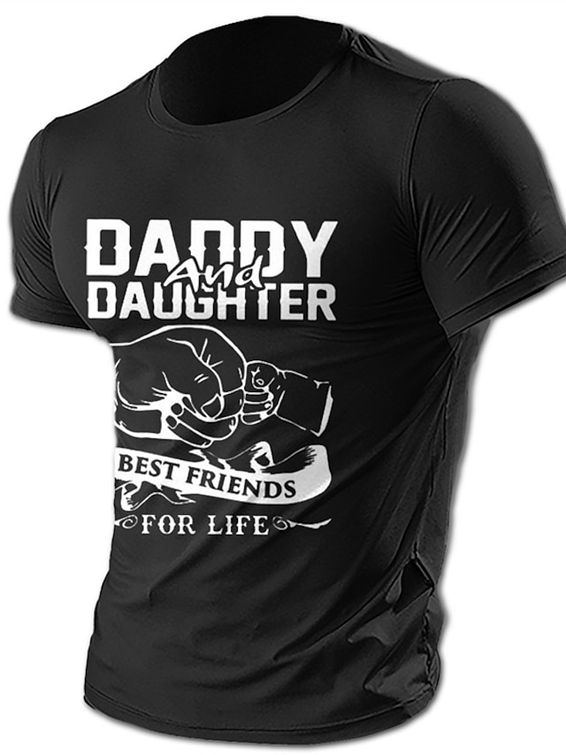  Father's Day papa shirts t shirts Men's T shirt Tee Graphic Tee Cool Shirt Letter Graphic Print Daddy Crew Neck Hot Stamping Street Vacation Short Sleeves Print Clothing Apparel Designer Basic