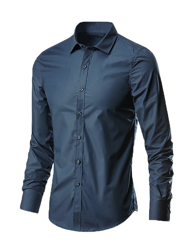 Men's Shirt Solid Color Collar