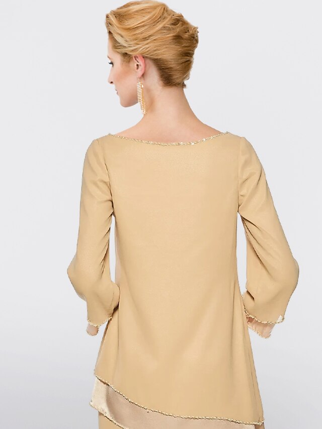 Two Piece Jumpsuit / Pantsuit Mother of the Bride Dress Formal Wedding