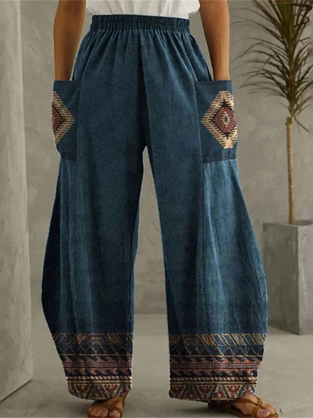 Women's Loungewear Pants Lounge Pants Grid / Plaid Fashion Casual