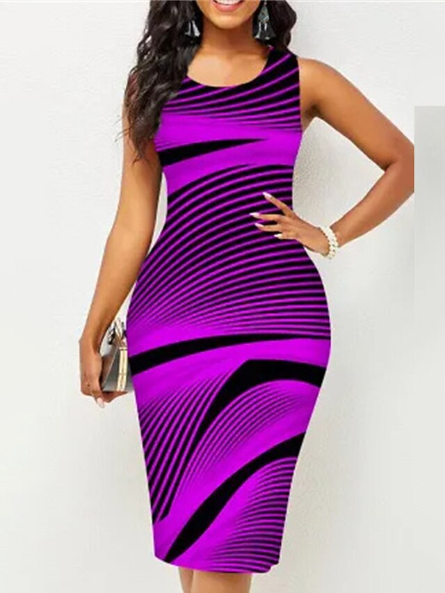 Women's Work Dress Sheath Dress Semi Formal Dress Fashion Midi Dress