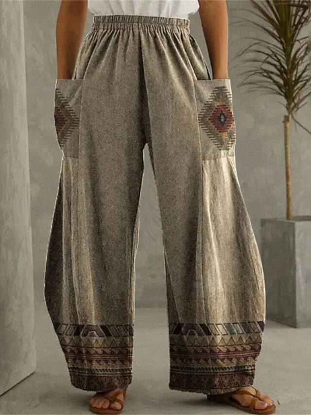 Women's Loungewear Pants Lounge Pants Grid / Plaid Fashion Casual