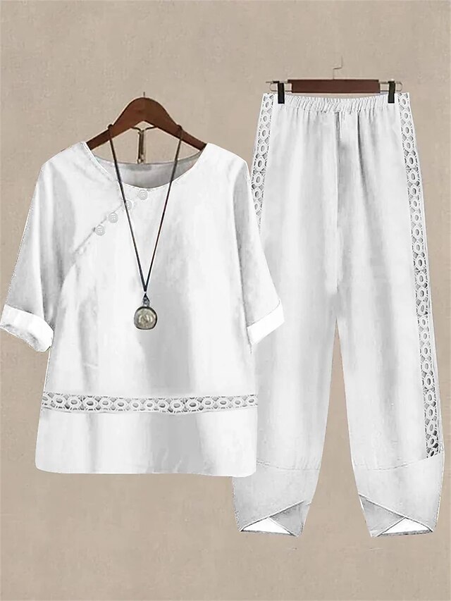 plain white pants