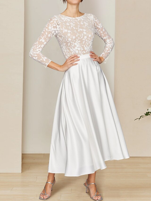 Bridal Shower Little White Dresses Mature Fall Wedding Dresses ALine