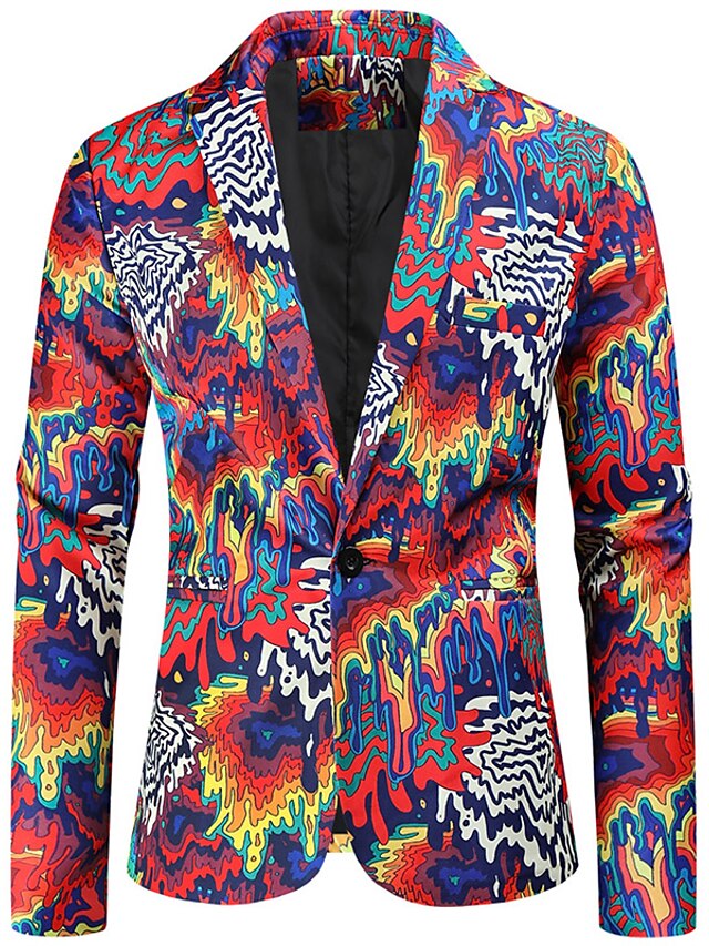 Men's Fashion Blazer Jacket Regular Standard Fit Pattern Single ...