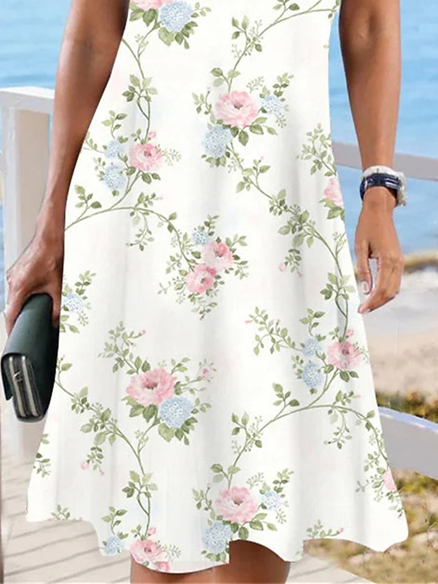 Summer Casual Lace Hook Flower Slit See-Through Holiday Lace Maxi Dress main image 0