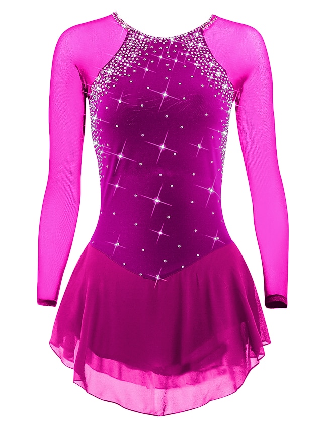 Figure Skating Dress Women's Girls' Ice Skating Dress Violet Black ...